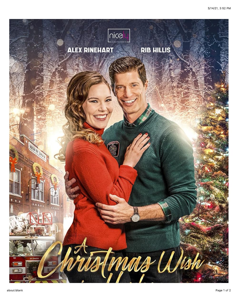 A Christmas Wish in Hudson — Jonny Blu music placement A Christmas Wish in Hudson movie poster — Jonny Blu song Holiday For Two