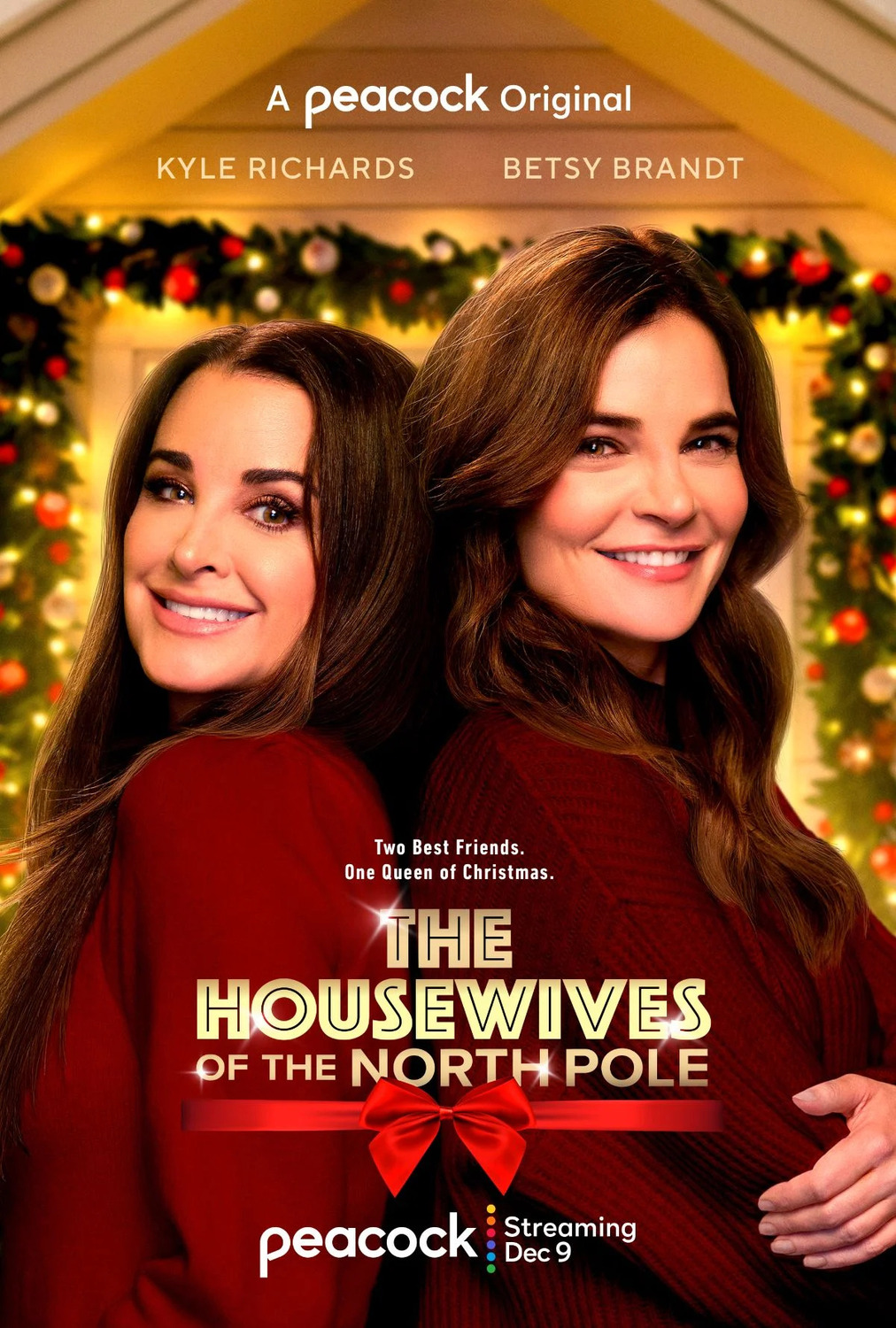 Jonny Blu music placement in The Housewives of the North Pole The Housewives of the North Pole Peacock movie poster featuring Kyle Richards and Betsy Brandt